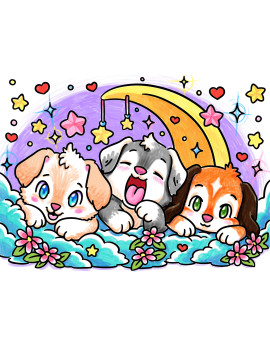 Coloriage nuit magique pour...